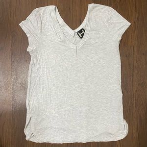 H by Bordeaux Heathered Gray Split Tunic Tee